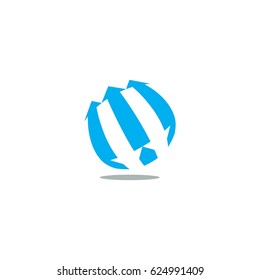 abstract sphere arrow logo