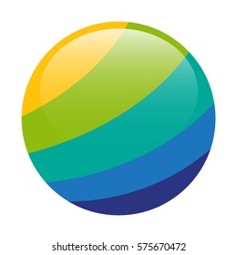 abstract sphere with colorful design concept