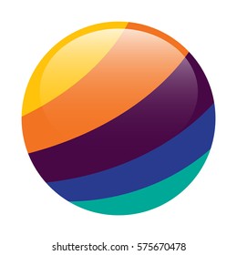 abstract sphere with colorful design concept