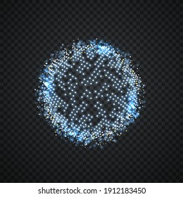 Abstract sphere consisting of points. Technology image of globe. Graphic concept for your design