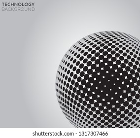 Abstract sphere design.Creative technology background.