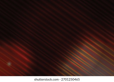 Esfera Abstractas con rayas diagonales rojas y doradas y una fuente de luz brillante.
