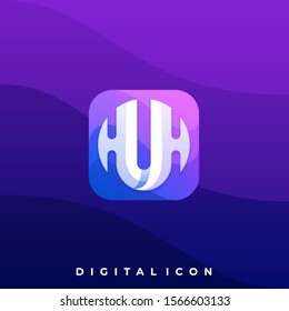 Abstract Sphere Digital Icon Illustration Vector Design Template. Suitable for Creative Industry, Multimedia, entertainment, Educations, Shop, and any related business