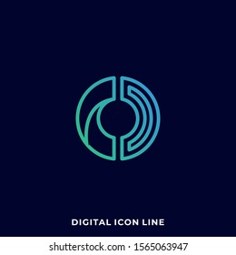 Abstract Sphere Dimensional Modern Icon Vector Template, Suitable for Creative Industry, Multimedia, entertainment, Educations, Shop, and any related business