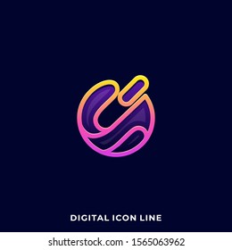 Abstract Sphere Dimensional Modern Icon Vector Template, Suitable for Creative Industry, Multimedia, entertainment, Educations, Shop, and any related business