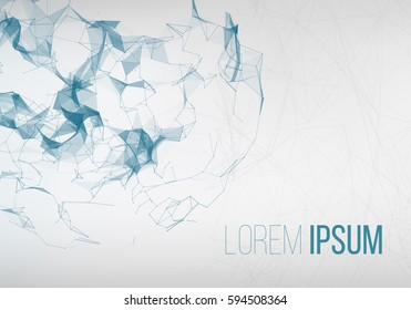 Abstract sphere with dots and lines. Futuristic vector illustration.