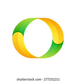 Abstract sphere eco green logo
