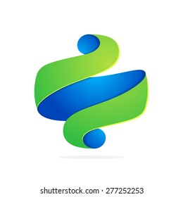 Abstract Sphere Eco Green Logo S Stock Vector (Royalty Free) 277252253 ...