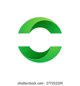 Abstract sphere eco green logo
