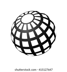 Abstract Sphere Element with Net Pattern. Global connection