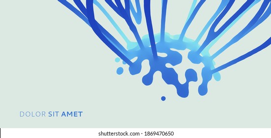 Abstract sphere with exploding rays. Nuclear power reaction. Paint splash. Cover design template. Vector illustration for advertising, marketing or presentation.