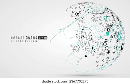 Abstract sphere graphics, futuristic concept lines, technological sense design.