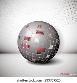 Abstract sphere of the grid