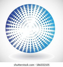  abstract sphere with halftones 
