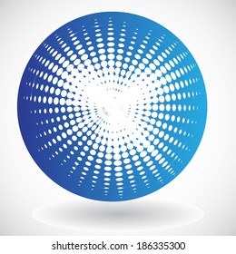  abstract sphere with halftones 