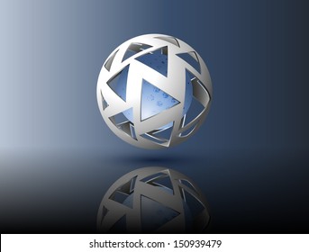 abstract sphere holes