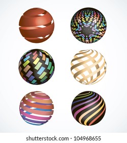 Abstract sphere icons collection
