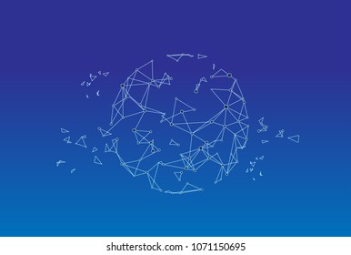 Abstract sphere to illustration internet connection technology.