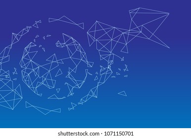 Abstract sphere to illustration internet connection technology.