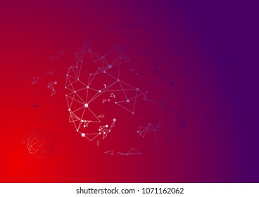Abstract sphere to illustration internet connection technology. Background