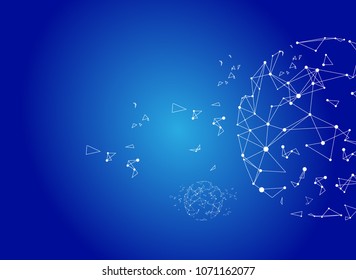 Abstract sphere to illustration internet connection technology. Background