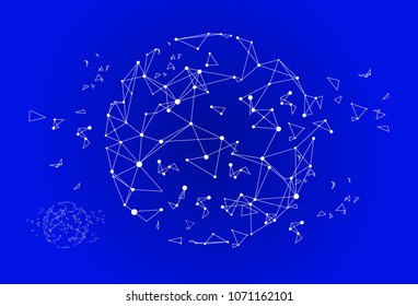 Abstract sphere to illustration internet connection technology. Background