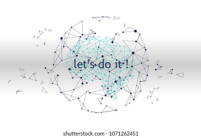 Abstract sphere to illustration internet connection technology. Background