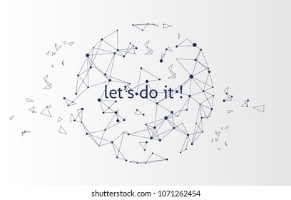 Abstract sphere to illustration internet connection technology. Background