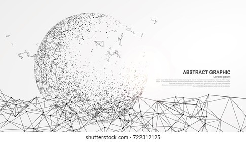 Abstract sphere, internet connection.
