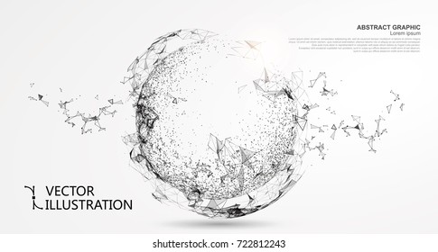 Abstract sphere, internet connection.