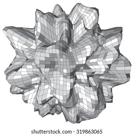 Abstract sphere like stone asteroid