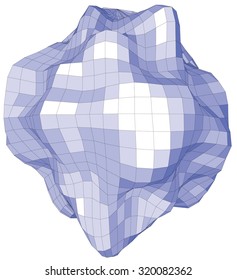 Abstract sphere like stone asteroid