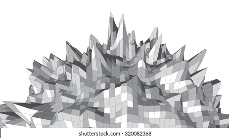 Abstract sphere like stone asteroid