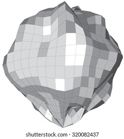 Abstract sphere like stone asteroid