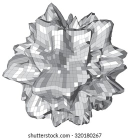 Abstract sphere like stone asteroid