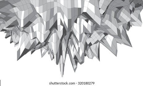 Abstract sphere like stone asteroid