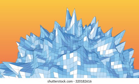 Abstract sphere like stone asteroid