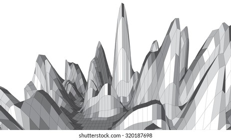 Abstract sphere like stone asteroid