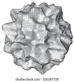 Abstract sphere like stone asteroid