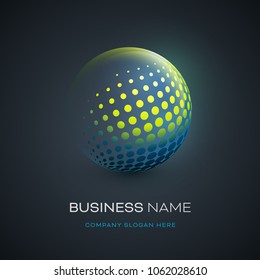 Abstract sphere logo design
