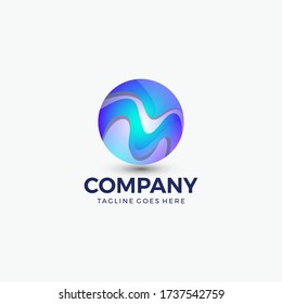 abstract sphere logo design template. technology icon. Business consulting, technology, science, etc. Vector Illustration