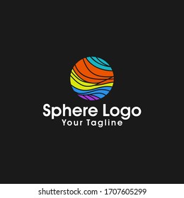 Abstract sphere logo design vector template