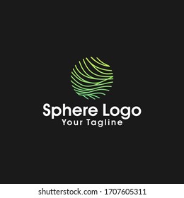 Abstract sphere logo design vector template