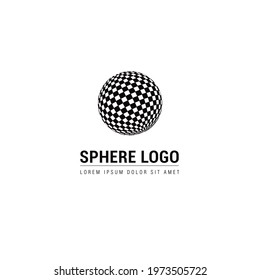 abstract sphere logo design, vector illustration