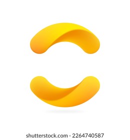 Abstract sphere logo. Soft style round icon. Yin and yang in circle emblem. Vector design template elements for your app, vibrant branding, colorful identity, creative t-shirts, trendy advertising.