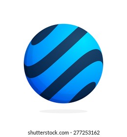 Abstract sphere logo, vector design template.