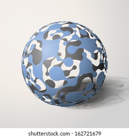 Abstract sphere, Molecular compounds, Metaball, Vector