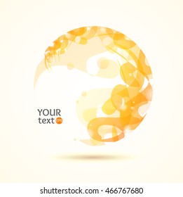 Abstract Sphere Orange with Place for Your Text. Vector illustration