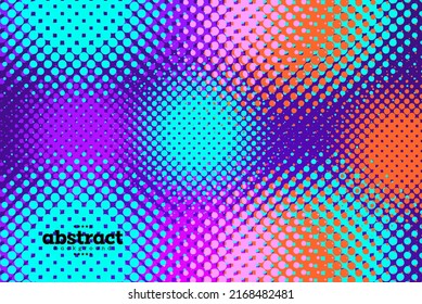 abstract sphere with particle dots in blue orange on violet background artificial intelligence theme cloud technology template website banner advertisement poster tech product package design.