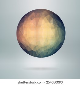 Abstract Sphere polygonal background.Vector illustration